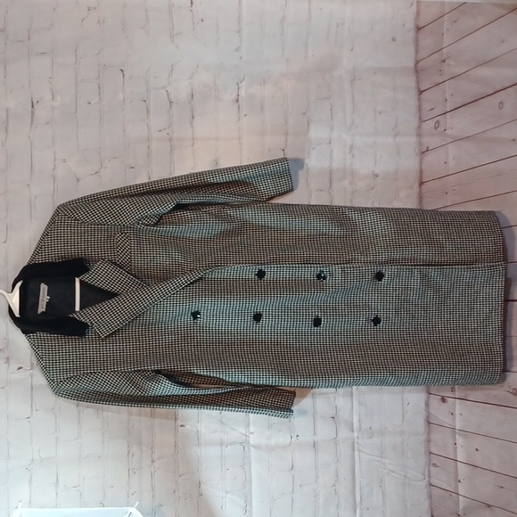 P.R.Donovan Jackets & Blazers - P.R. Donovan 65%Wool  Black & White Houndstooth Trench Coat 8